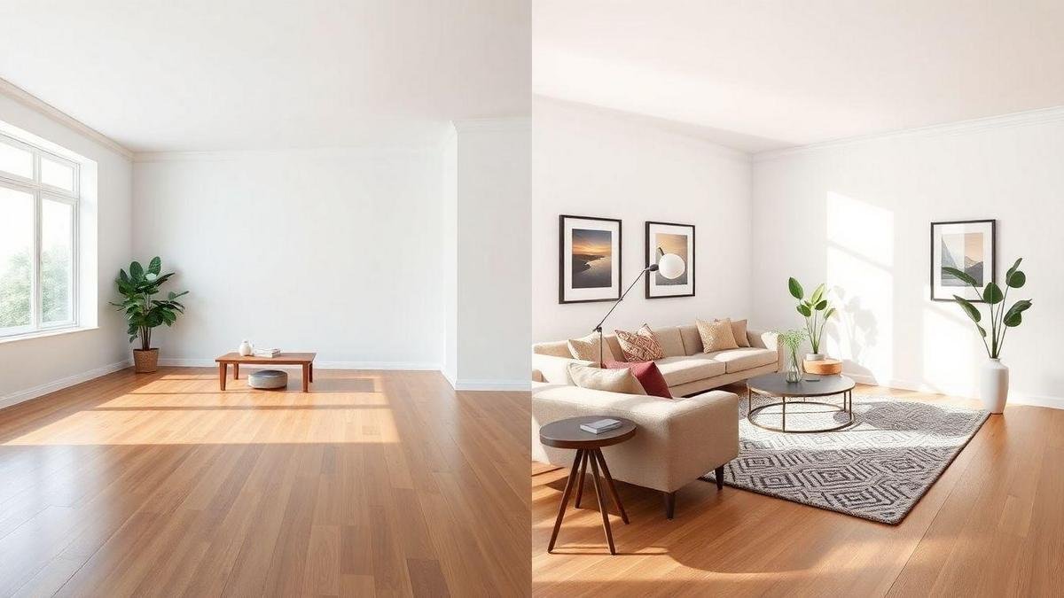 Virtual staging before and after to boost listing appeal